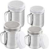 [2-pack] 10 Oz + [2-pack] 14 Oz ine Mesh Shakers With Handle and Lids