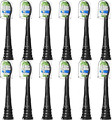 Replacement Brush Heads Compatible with Philips Sonicare ProtectiveClean 6100, 5100, 4100 Electric Toothbrush, W Toothbrush Head or Sonicare 6062/95, Black, 12 Count