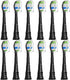 Replacement Brush Heads Compatible with Philips Sonicare, Toothbrush Heads or Sonicare ProtectiveClean 4100 5100 5300 6100 Electric Toothbrush, 12 Count Ultimate Care Toothbrush Heads, Black