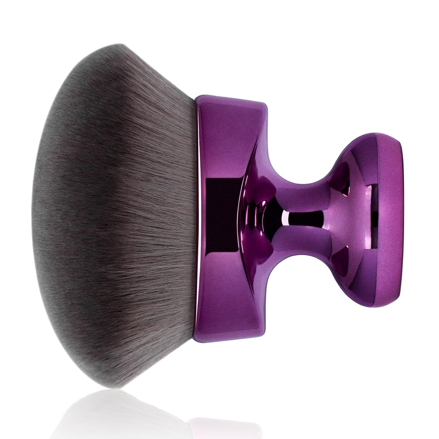 Blend & Blur Extra Large Body Kabuki Brush & Sel Tanner Brush - or Body Makeup & oundation - Blending Applicator or Sel Tanning - Durable Vegan Bristles - with Protective Bag (Purple-large)