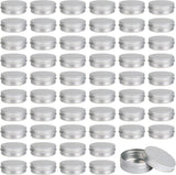 Moretoes 60 Pack Tins, 2Oz Metal Round Tins, Aluminum Tin Cans Containers with Screw Lid for Lotion Bars, Balms, Salve, Spices or Beard Balm