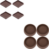 2" Round 4 Pack 3" Square 4 Pack Rubber Caster Cups, Non Slip urniture Pads, Anti-Slip Gripper, Anti Skid urniture eet, Anti Slide loor Protector or Bed Couch Table Chair Stoppers