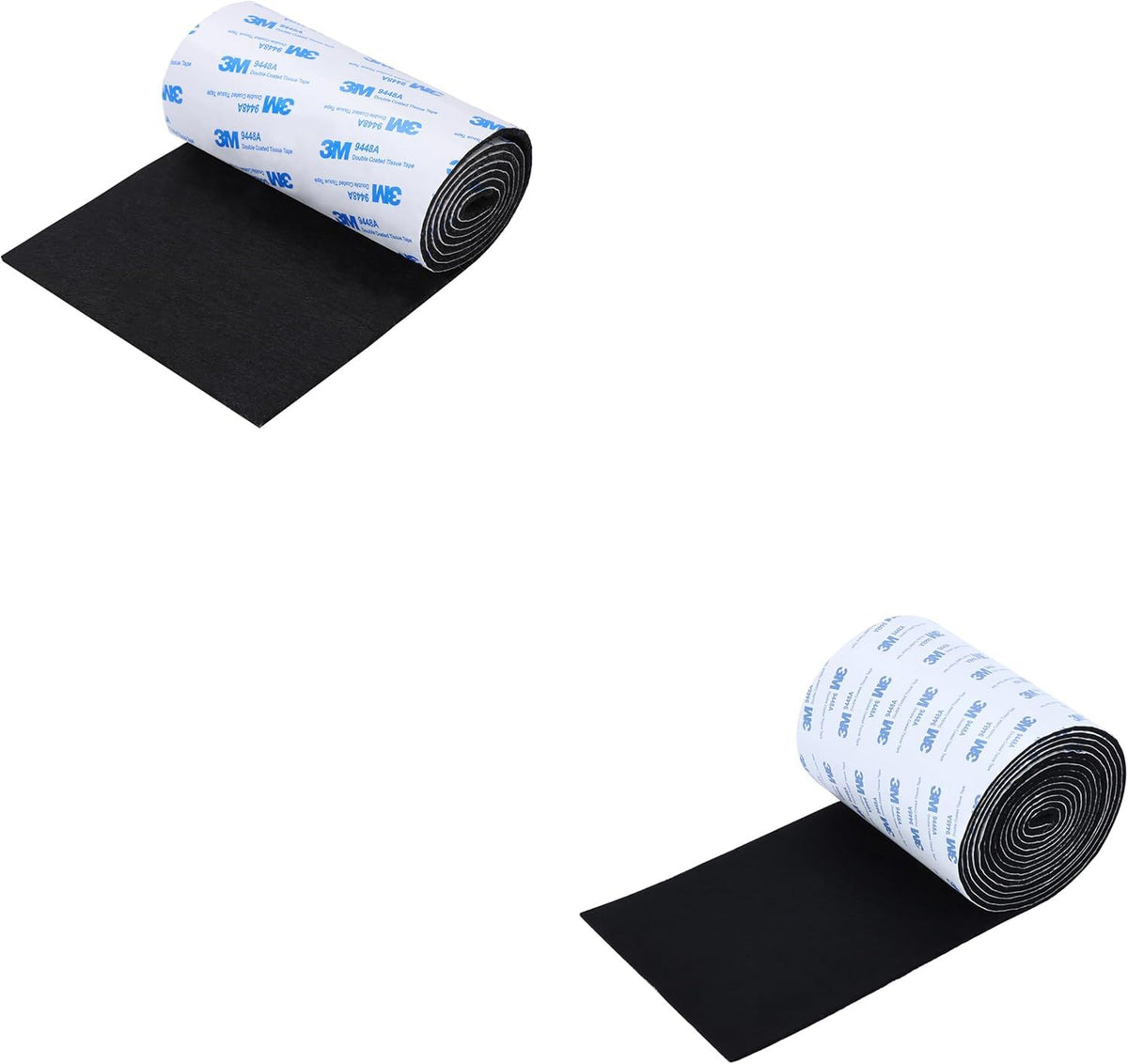 2 Roll elt urniture Pads, Non Slip Sel Adhesive Cuttable elt Tape Black Heavy Duty elt Strip Roll or Protecting Hardwood loors Chair Wall Protector
