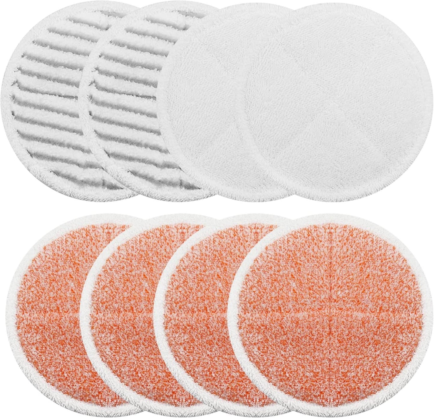 Spinwave Mop Pads Replacement Set Compatible with Bissell Spinwave 2039A 2124: 4 Heavy Scrub Pads, 2 Sot Pads, 2 Scrubby Pads by  (8Pack)