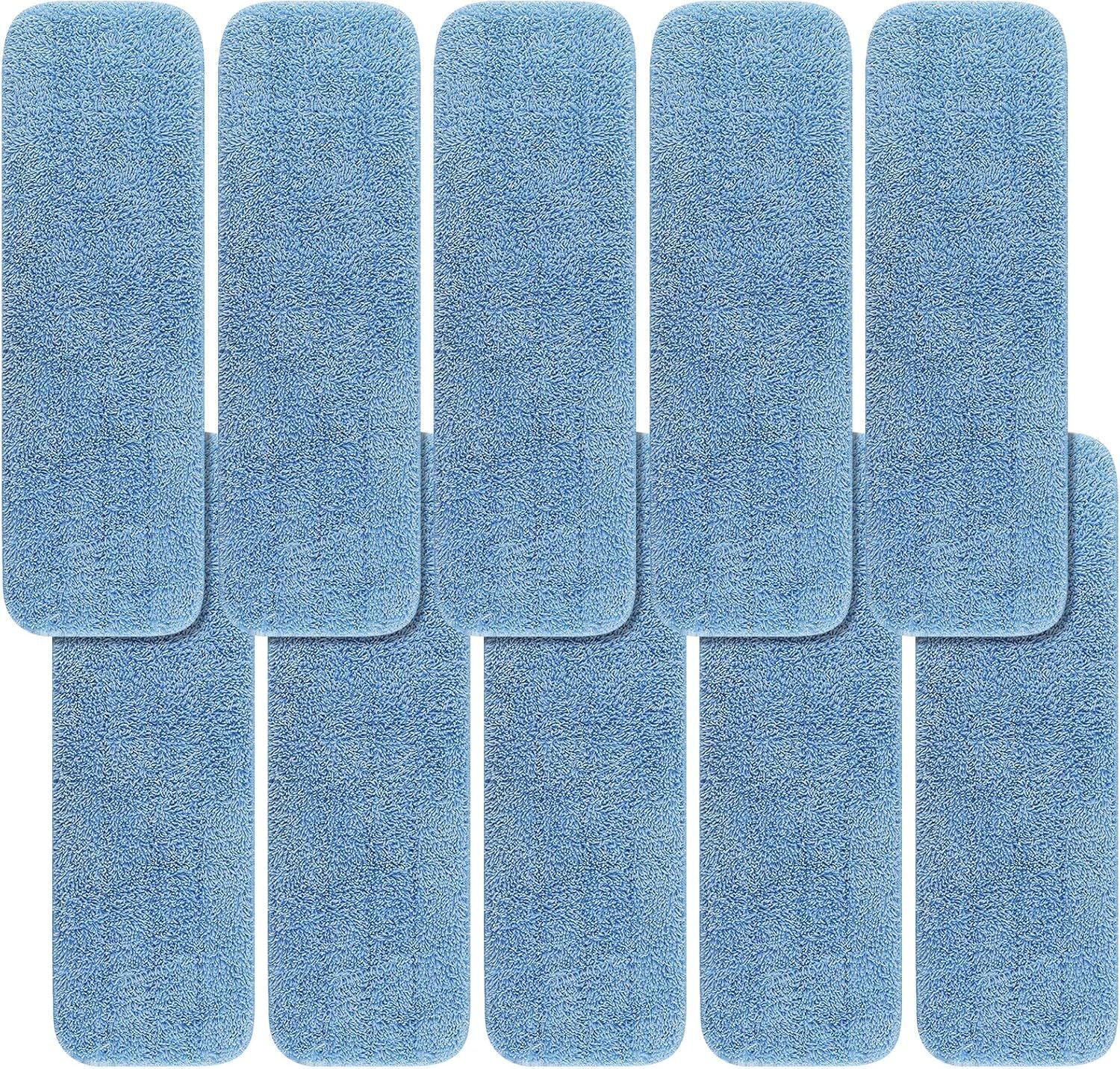Replacement Mop Pads it or Rubbermaid Commercial 18" and 17" Mop - 10 Pack Wet & Dry Commercial Cleaning Reusable Reills it or Any lat System 17 and 18 Inch