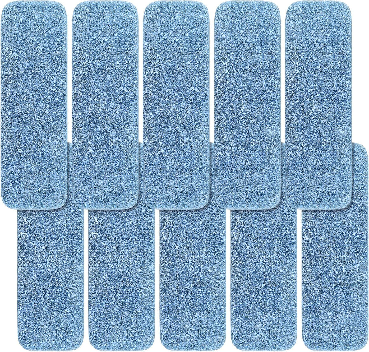 Replacement Mop Pads it or Rubbermaid Commercial 18" and 17" Mop - 10 Pack Wet & Dry Commercial Cleaning Reusable Reills it or Any lat System 17 and 18 Inch