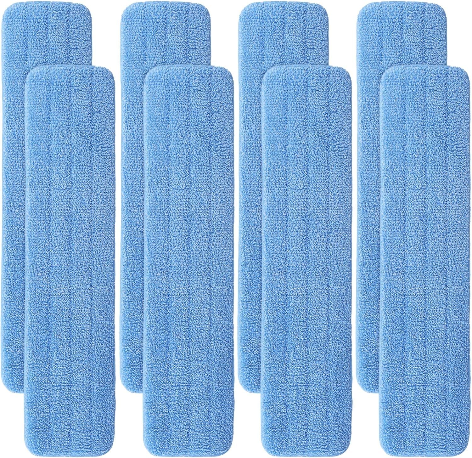 Replacement Microiber Pad or Rubbermaid Commercial 24 Inch Mop Head - 8 Pack Wet & Dry Commercial Cleaning Reills Reusable Mop Reills it or Any Microiber lat Mop System 24"