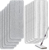 Microiber Cleaning Pads: 10 Pack 13" X 4.9" Washable or loor Cleaning Compatible with Tethys & Most 13 Inch lat Mops - Replacement or Mop Bucket Set