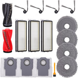Replacement Parts Accessories Kit or  Qrevo S5V/Qrevo Curv/Qrevo Curv S5X/Qrevo Edge S5A Series Robot Vacuum Cleaner - 1 Main Brush, 3 HEPA ilters, 3 Dust Bags, 4 Mop Pads, 4 Side Brushes