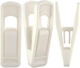 Hanger Clips for Velvet Hangers (Beige, 40 PCS), Non-Slip Plastic Clips Pant Skirt Hanger Clips for Flocking Hangers