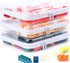 3 Pack Clear Hard Shell Zipper Case, Clear Zipper Pouches Waterproof Makeup Organizer & Travel Toiletry Bag, Diaper Bag Organizing Pouches, Plastic Pouch for Office Home Storage, Large Size