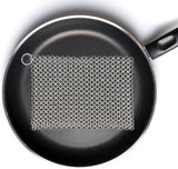 Cast Iron Cleaner 8"x6" 316L Stainless Steel Chainmail Scrubber Scraper Chain Mail Link Scrub for Pans, Griddles and BBQ Grills Cleaning