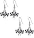 Checkered Flag Earrings,  2 Pairs Checkered Flag Earrings for Women Black and White Race Charm Dangle Earrings Ideal for Women Racing Fans and Race Day Accessories