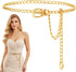 Gold Belt Chain, Adjustable Gold Chain Belts For Women, Stylish Accessory for Jeans Dresses Body Waist Decoration (41.7 Inch/106 cm Long)