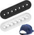 2Pcs Hat Extender Snapback, Adjustable Snap Back Extender for Snapback 3D Printed Hat Strap Snap Buckle Extension & Replacement, Cap Size Extension Accessories, Easy to Use, Black White