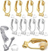 10PCS Earring Converters, Clip on Earring Converter with 6 Silicone Pads for Non-Pierced Ears, (Silver & Gold)