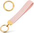 Fishent Stretchy Wristlet Keychain, Car Keychain Wristlet for Car Keys Phone Wallet, Elastic Key Holder with D Ring for Women Men (Pink)