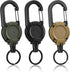 3 Pack Retractable Key Chain, Retractable Keychain Heavy Duty ID Badge Reel with Keys Ring, Keys Holder for Outdoor & Office Use