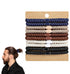 Mens Hair Ties, 10 Pack Hair Ties for Men Guys with Smooth Beads (Multicolor)