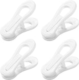 20 Pcs Multi-Purpose Clips for Hangers, White Clothes Hanger Clips, Standard Plastic Hanger