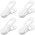 20 Pcs Multi-Purpose Clips for Hangers, White Clothes Hanger Clips, Standard Plastic Hanger