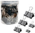 120Pcs Binder Clips Assorted Size, Office Clips with Clear Storage Container, Bulldog Clips, Paper Clips, Office Supplies