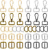 Purse Hardware Heavy Duty Swivel Snap Hooks D Rings and Slide Buckles for Bag Making Handbag Craft