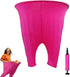 Granny Pants Yard Game Set Giant Outdoor Party Activity for Kids and Adults, Big Pants Ball Catching Set with 4 Balloons and Pump, Funny Lawn Activity, Ring Toss Games (Deep Pink)