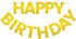 Happy Birthday Banner - 9 ft Pre-Strung Backdrop Sign for Women, Men, Girls, Boys - No DIY Gold Glitter Birthday Decorations & Party Supplies
