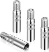 4Pcs Tire Valve Extender, Tire Valve Extension Adapter 39mm for Car & Motorcycle, Silver (Heavy Duty, Leak Proof Design)