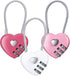Pink Locker Lock, 3Pcs Heart Shaped Lock, Heart Locks for Suitcase & Locker (3 Colors)
