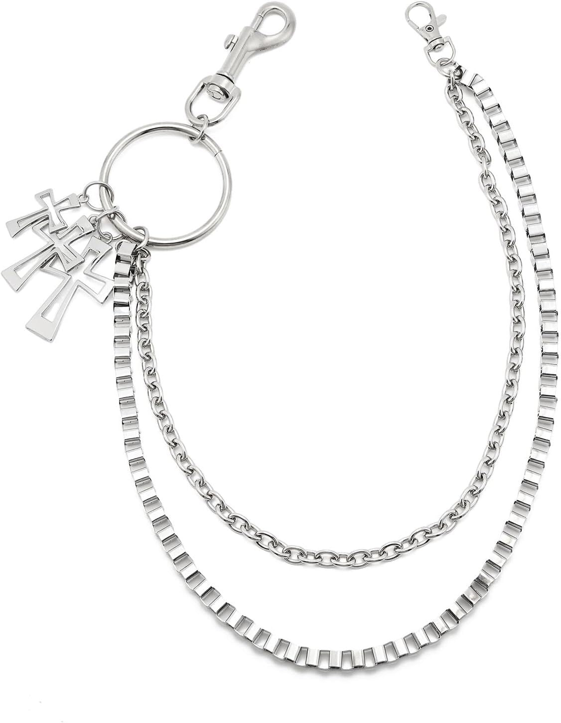 Wallet Chain,Punk Trousers Pants Chains for Men Women,Pocket Chain Heavy Chain Belt Goth Accessories