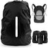 2 Pack Waterproof Rain Cover for Backpack, Reflective Rainproof Protector for Anti-Dust and Anti-Theft,M Size (for 30L-40L Backpack), 2 Pcs Black
