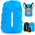 2pcs Waterproof Rain Cover for Backpack, Reflective Rainproof Protector for Anti-dust and Anti-Theft M 30L-40L Black