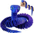 30 Inch 3D Printed Animals Snake, Surprise Mystery Fidget Anaconda Toy, Fake Python Statue with Realistic Eyes，3-D Print Articulated Viper Cobra Collectible for Home Office (LSZ)