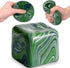 Large Veined Ice Cube Squishy Toy, 7cm (2.76 Inch) Big Stress Cube, Soft Sensory Fidget Toy for Anxiety Relief and Focus for Youth Adults, Squishy Ball (Green)