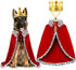 Halloween Dog King Cloak Costume,Cute Funny Halloween Dog King Cape with Crown Adjustable Pet King Cloak for Large Dogs Cats Cosplay Party Supplies Accessories (L)