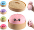 Dumpling Squishy, Dumpling Squishy Mystery Box, Cute Big Squishy Dumpling Stress Ball Fidget Sensory Toy for Adults Anxiety Relief, Novelty Squeeze Ball for Office Desk (Pink)