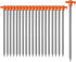 20 Pack Tent Stakes Heavy Duty, 9.75 Inch Yard Stakes Non-Rust Metal Tent Pegs Ground Stakes Tent Spikes for Camping Patio, Garden, Canopies, Grassland, Outdoor, Orange