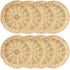 8 Pack Bamboo Paper Plate Holders, 10 Inches Reusable Wicker Charger Plates for Dinner Plates Natural Hand Woven Wicker Paper Plate Baskets for Home Party Daily Dinning Picnic
