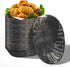 12 Pack Plastic Oval Basket, 8.6 X 6.3 X 2.1 Inch Woven Bread Baskets for Serving Small Empty Gift Baskets, Imitation Rattan Basket for Kitchen Restaurant Centerpiece Display - Dark Brown