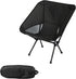 Portable Camping Chair Lightweight Foldable Outdoor Chair for Hiking Camp Backpacking Lawn Beach Fishing Picnic with Carry Bag (Black)
