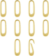 10pcs Oval Clasp Carabiner,Jewelry Necklace Connector for Extend or Repair,Gold-17.9mm