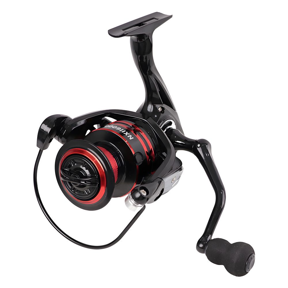 All Metal Spinning Fishing Reel - Ultra Smooth 5.2:1 Gear Ratio Saltwater Freshwater - Corrosion Resistant CNC Machined Fish Reel for Surfcasting Kayak - 1000 Size Red