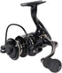 All Metal Spinning Fishing Reel - Ultra Smooth 5.2:1 Gear Ratio Saltwater Freshwater - Corrosion Resistant CNC Machined Fish Reel for Surfcasting Kayak - 4000 Size Black
