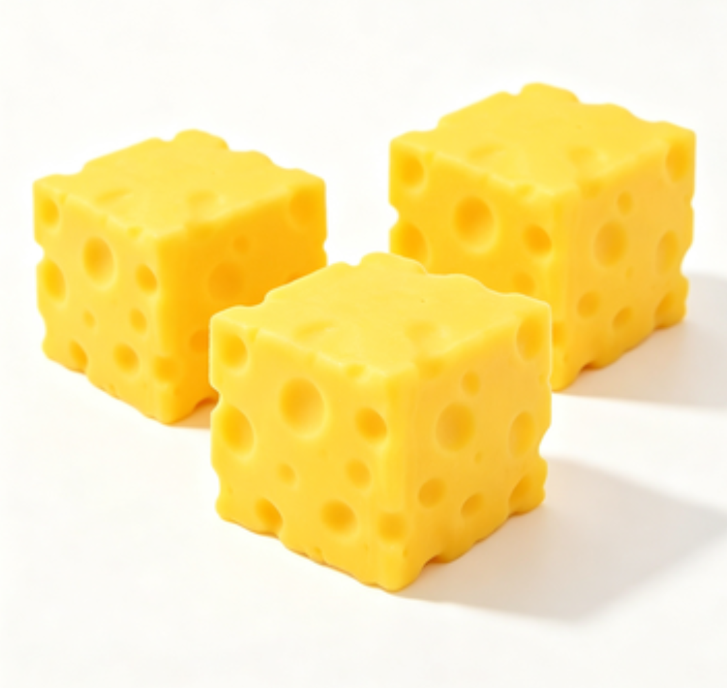 Squeeze Stress Relief Toy 3-Pack - Square Cheese Shape Slow Rebound Squishy Toy for Anxiety Relief - Soft PU Foam Decompression Toy - 5x5cm (3-Pack)