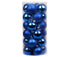 24Pcs Christmas Balls Glittering Shatterproof Plastic Xmas Tree Ornaments Party Decor-Blue 6cm