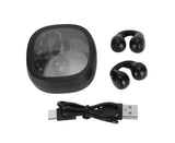 Language Translator Earbuds 144 Languages Bluetooth 5.3 Noise Reduction Wireless Device with Digital Display Black