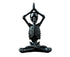 Halloween Yoga Skeleton Funny Gifts Anti-fade Collectible Horror Festival Prop Resin Crafts Ghost Festival Desktop Skeleton Figurine for Indoor-Black