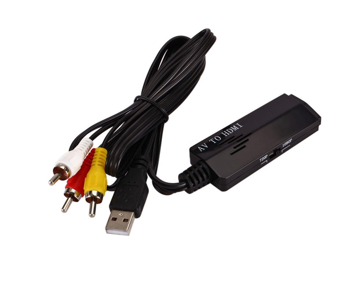 1080P High Clarity HDMI-compatible Male to Female RCA AV Video Audio Converter Cable Cord Adapter Long